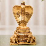  Brass Snake Shaped Pooja Chowki with Nandi 