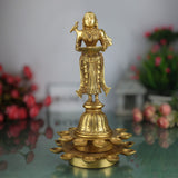 Brass Diya Lady