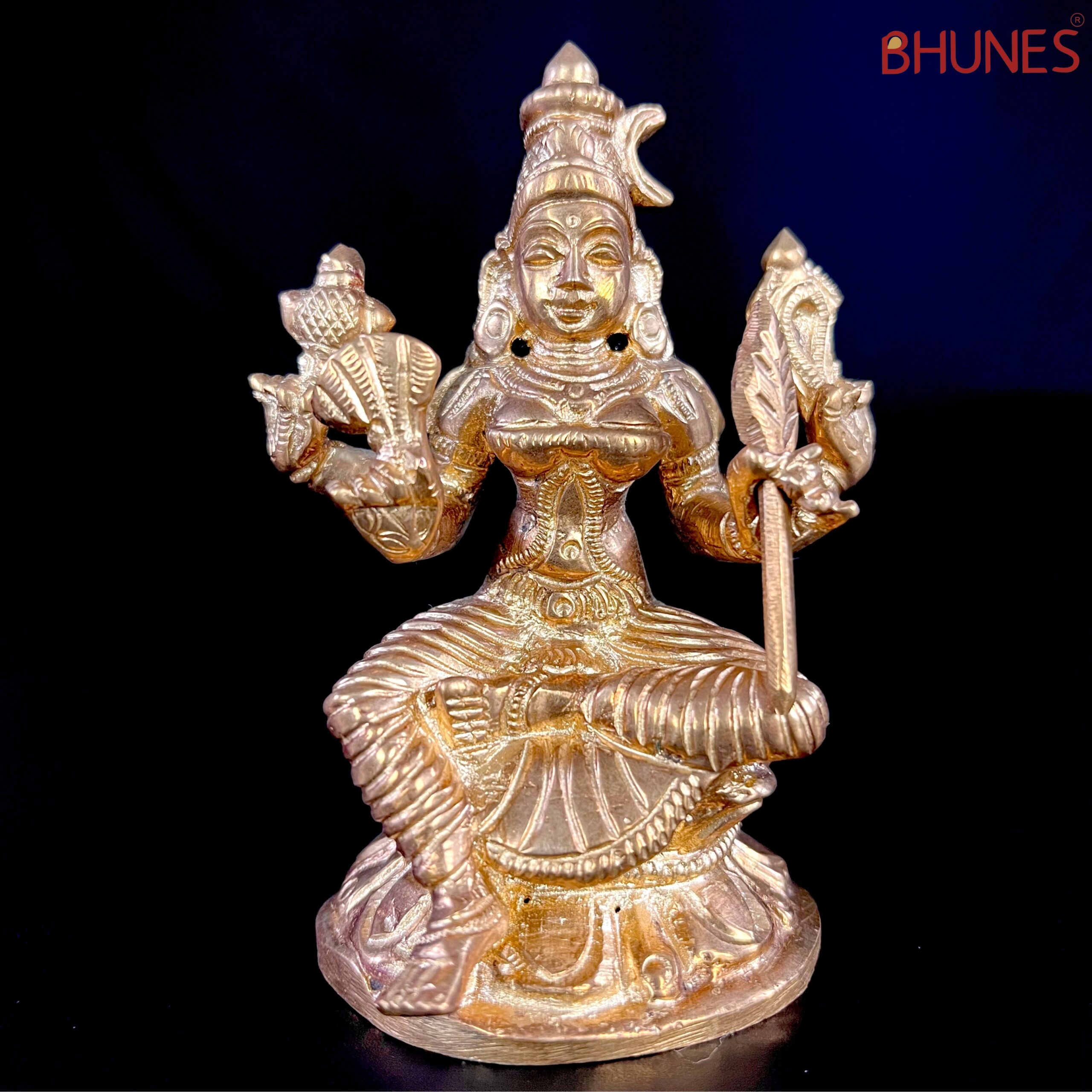 Handmade Bronze Raja Rajeshwari Idol