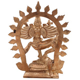 Handcrafted Bronze Lord Sharabha Idol | Sharabeshwara Murti | Panchaloha Sharabheshwaramurti | Chola Art South India Statue,Gold, 6 Inch, 1 Piece