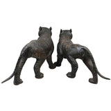 Brass Handcrafted Tiger Idol | Sher Vyaghra Puli Peetal Sculpture for Home, Temple & Decor,Brown, 6.5 Inch, 1 Piece