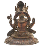 Handcrafted Brass Ganesha Idol | Ganpati Vinayaka Pital Murti for Pooja Room, Home Temple & Decor | Vighnaharta Pillaiyar Ganapati Statue by Bhunes,Brown, 9 Inch, 1 Piece
