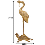 Brass Hamsa Swan Idol – Raj Hamsa, Paramahamsa Figurine, White Swan Sculpture for Home, Temple & Spiritual Decor,Brown, 10.5 Inch, 1 Piece