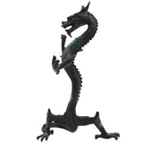 Brass Dragon Idol – Naga, Sarpa, Naag, Shesha, Vasuki, Airavata Mythical Serpent Figurine for Home & Temple Decor,Brown, 9.5 Inch, 1 Piece
