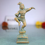 Exquisite Bronze Lord Krishna Idol