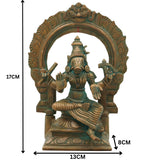 Handcrafted Bronze Varahi Idol | Panchaloha Varahi Murti | Goddess Varahi Statue for Temple & Pooja | South Indian Chola Style Bronze Idol,Brown, 7 Inch, 1 Piece