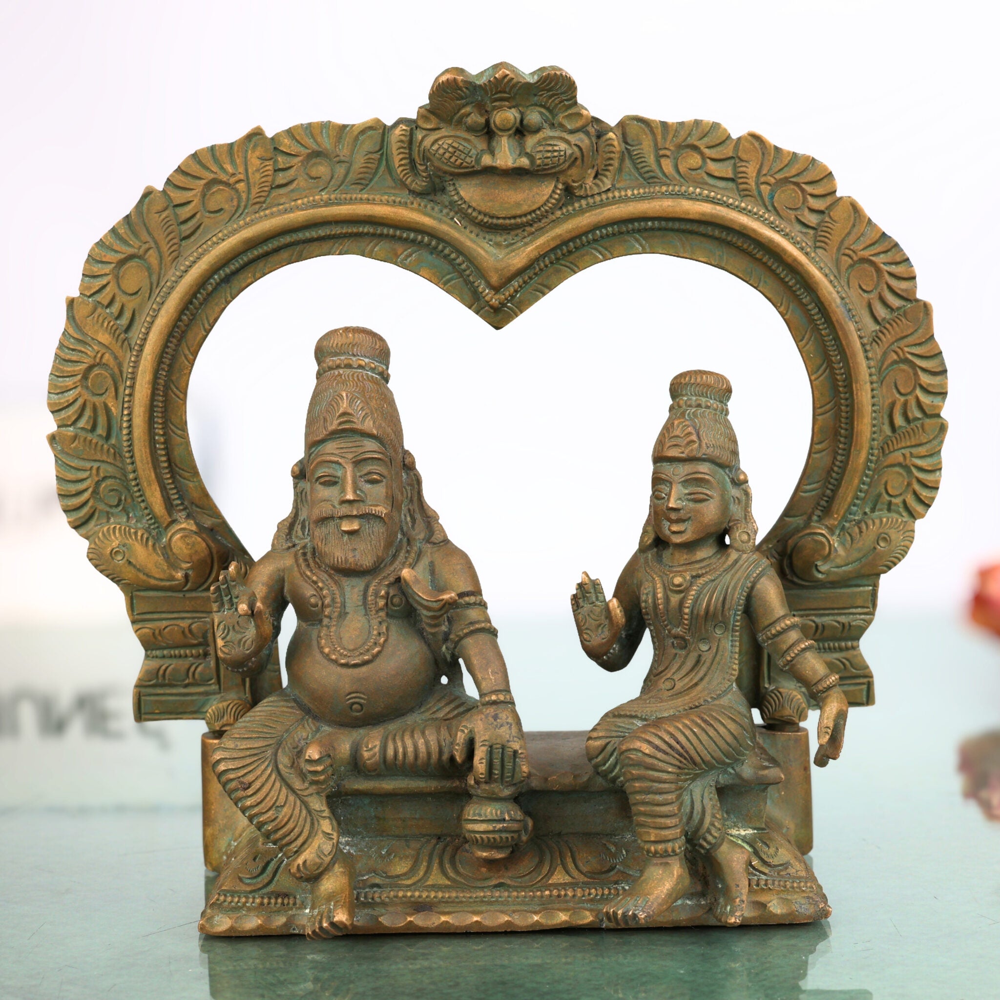 Panchaloha Agastya Rishi and Lopamudra Bronze Idol