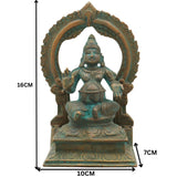 Handcrafted Panchaloha Bronze Kubera Idol | Lord Kuber Murti for Wealth, Prosperity & Good Fortune,Brown, 6.5 Inch, 1 Piece