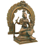 Handcrafted Bronze Varahi Devi Idol | Panchaloha Varahi Sculpture for Home Temple, South India Chola Art, Ashtadhatu & Brass Varahi Amman Statue,Brown, 13.5 Inch, 1 Piece
