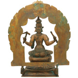 Handcrafted Bronze Varahi Devi Idol | Panchaloha Varahi Sculpture for Home Temple, South India Chola Art, Ashtadhatu & Brass Varahi Amman Statue,Brown, 13.5 Inch, 1 Piece
