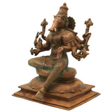 Handcrafted Bronze Varahi Devi Idol | Panchaloha Varahi Amman Statue | South India Art, Spiritual Hindu Goddess Sculpture,Brown, 11 Inch, 1 Piece