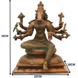 Handcrafted Bronze Varahi Devi Idol | Panchaloha Varahi Amman Statue | South India Art, Spiritual Hindu Goddess Sculpture,Brown, 11 Inch, 1 Piece
