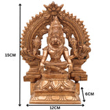 Handcrafted Bronze Narasimha Idol | Panchaloha Narasingha Murti | Yoga-Narasimha Statue for Home, Temple & Office Decor,Gold, 6 Inch, 1 Piece