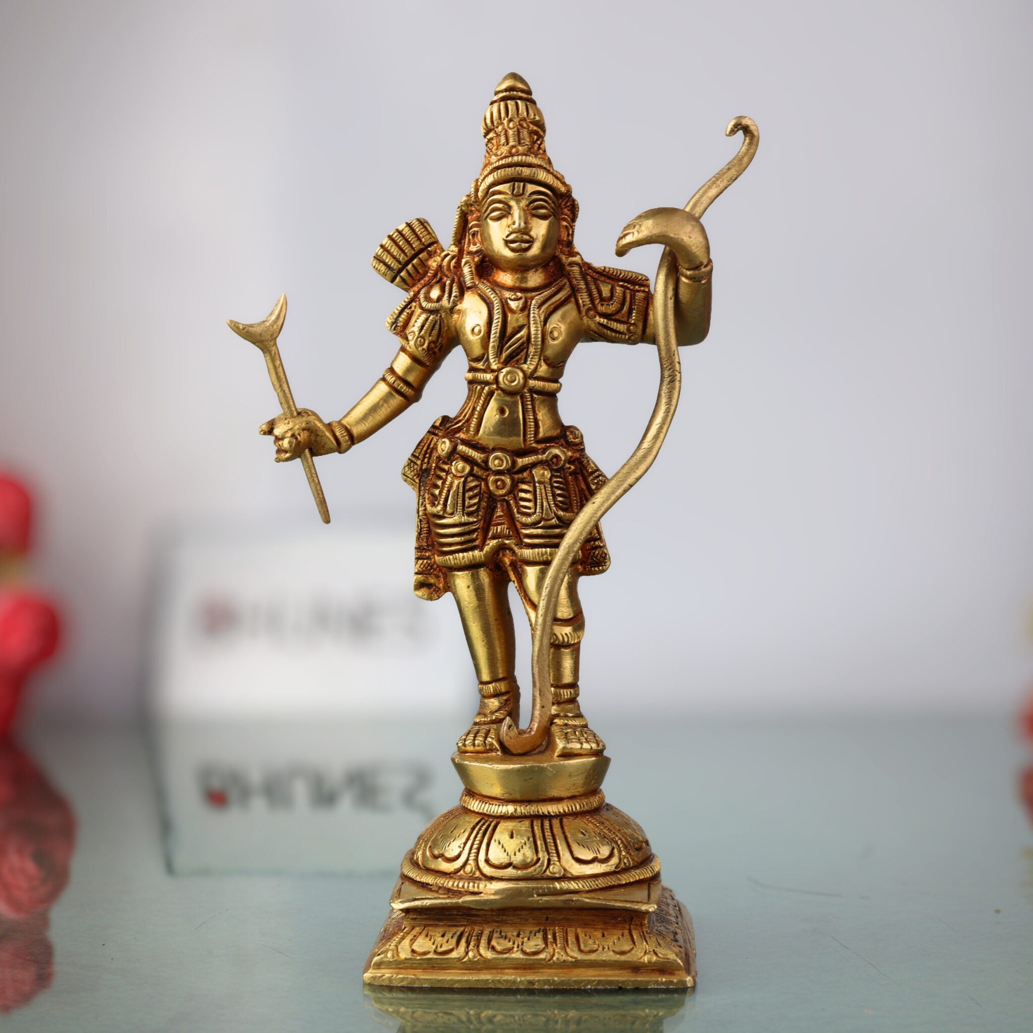 Brass Sri Ram Idol | Shri Ram Murti | Lord Rama Statue | Ramachandra Figurine for Pooja Room, Home, Temple & Office Decor