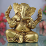Handcrafted Brass Ganesha Idol | Vinayaka Ganpati Murti | Peetal Ganapati Statue for Home Temple Pooja Decor