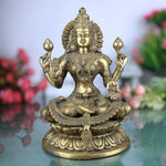 Handcrafted Brass Maha Lakshmi Idol | Shri Laxmi Devi Murti | Mahalakshmi | Padmavati | Kamala | Ashta Lakshmi Statue for Pooja, Home Temple & Decor
