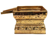 Brass Abhishek Patra for Shiva Lingam | Pital Somasutra Peetam Abhishekam Plate for Puja, Temple, Moorti & Vigraha Rituals,Gold, 6 Inch, 1 Piece