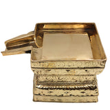 Brass Abhishek Patra for Shiva Lingam | Pital Somasutra Peetam Abhishekam Plate for Puja, Temple, Moorti & Vigraha Rituals,Gold, 6 Inch, 1 Piece