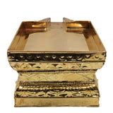 Brass Abhishek Patra for Shiva Lingam | Pital Somasutra Peetam Abhishekam Plate for Puja, Temple, Moorti & Vigraha Rituals,Gold, 6 Inch, 1 Piece