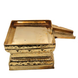 Brass Abhishek Patra for Shiva Lingam | Pital Somasutra Peetam Abhishekam Plate for Puja, Temple, Moorti & Vigraha Rituals,Gold, 6 Inch, 1 Piece