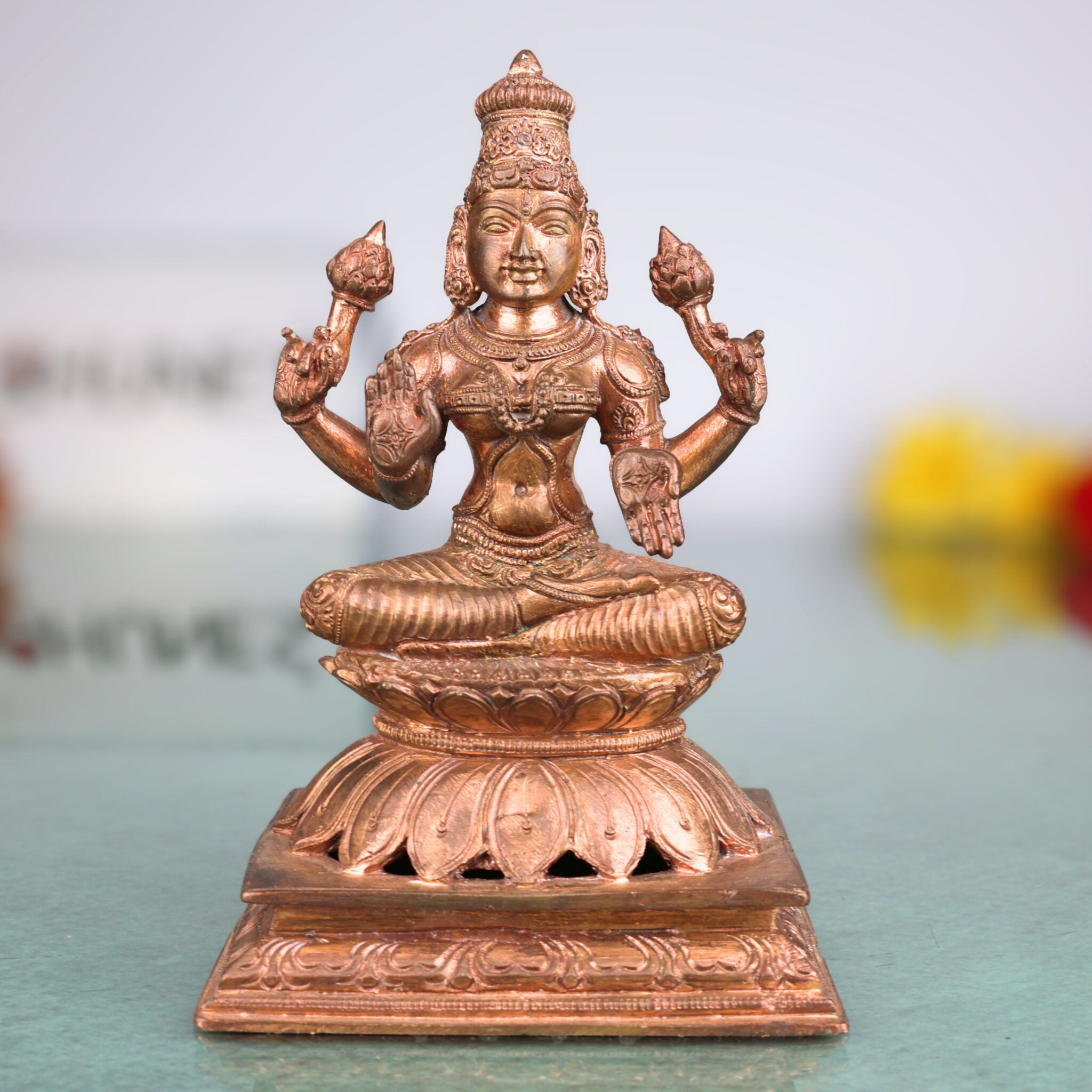Handcrafted Bronze Mahalakshmi Idol