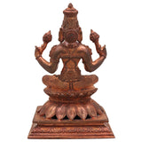 Handcrafted Bronze Mahalakshmi Idol | Panchaloha Lakshmi Murti | Kamala Devi | Lakshmi | South Indian Chola Art Sculpture for Pooja & Home Decor,Gold, 5 Inch, 1 Piece