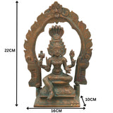 Handcrafted Bronze Mariyamman Idol | Panchaloha Goddess Statue | South Indian Village Goddess Murti | Traditional Chola Art Mariamma Sculpture,Brown, 9 Inch, 1 Piece
