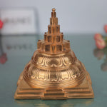Handcrafted Panchaloha Sree Yantra Idol | Shri Chakra, Sri Meru, Shri Yantra Sacred Geometry Bronze Statue for Home, Temple & Puja Decor
