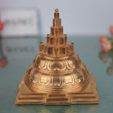 Handcrafted Panchaloha Sree Yantra Idol | Shri Chakra, Sri Meru, Shri Yantra Sacred Geometry Bronze Statue for Home, Temple & Puja Decor