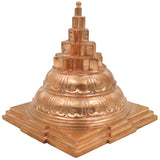 Handcrafted Panchaloha Sree Yantra Idol | Shri Chakra, Sri Meru, Shri Yantra Sacred Geometry Bronze Statue for Home, Temple & Puja Decor,Gold, 7 Inch, 1 Piece