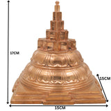 Handcrafted Panchaloha Sree Yantra Idol | Shri Chakra, Sri Meru, Shri Yantra Sacred Geometry Bronze Statue for Home, Temple & Puja Decor,Gold, 7 Inch, 1 Piece