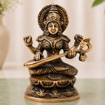 Brass Goddess Saraswati Idol