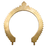 Bhunes Brass Small Prabhavali for Home Temple, Wall Hanging Arch Frame, Traditional Round Tiruvasi Makara Torana Pooja Backdrop for Idols & Decor, Gold, 8 Inch, 1 Piece