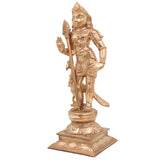 Handcrafted Panchaloha Murugan Idol – Bronze Subramanya | Skanda | Karthikeya | Vel Murugan Statue for Home Temple & Pooja,Gold, 12 Inch, 1 Piece