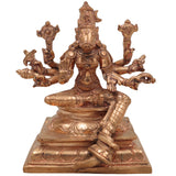 Handmade Bronze Varahi Idol | Authentic Panchaloha Varahi Murti | Traditional South Indian Goddess Sculpture,Gold, 6 Inch, 1 Piece