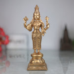 Handmade Bronze Vishnu Idol Panchaloha Statue | Narayana, Madhava, Govinda | Traditional South Indian Temple Art | 25cm Panchaloha Alloy Vishnu Murti