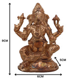 Handcrafted Bronze Ganesha Idol, Panchaloha Vinayaka Ganpati Murti, Ekadanta Vighnaharta Ganesh Statue for Home, Temple & Gifts,Gold, 3.5 Inch, 1 Piece