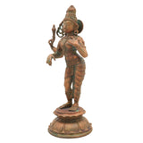 Handcrafted Bronze Ardhanarishvara Idol | Ardhanari Shiva-Parvati Murti | Chola Art Panchaloha Sculpture for Puja, Home Decor & Spiritual Gift, 9 Inch Gold, 1 Piece
