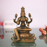 Handcrafted Bronze Mahalakshmi Idol in Panchaloha