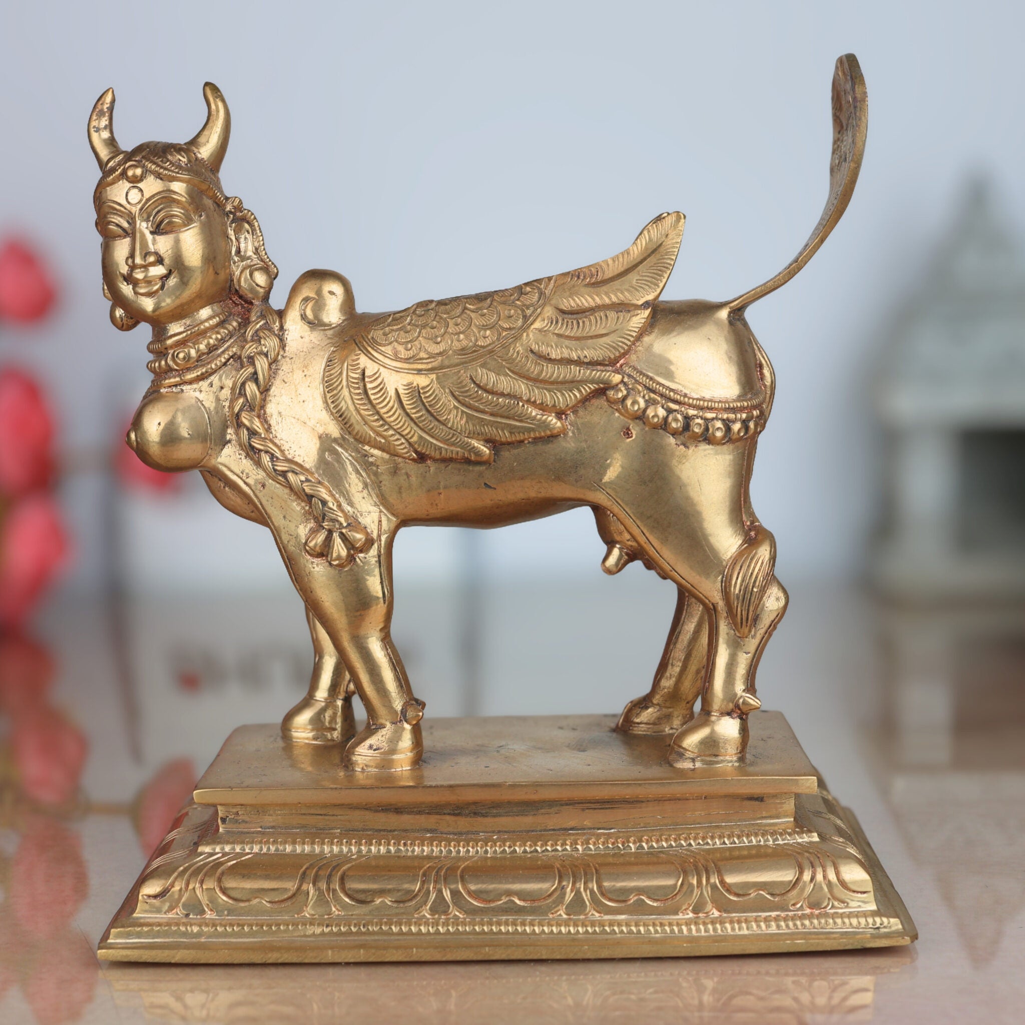 Handcrafted Bronze Kamadhenu Idol