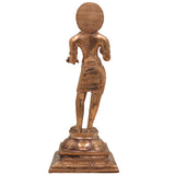 Handcrafted Bronze Manikkavacakar Idol | Panchaloha Manikkavachakar Statue | Tamil Shaiva Saint Murti for Temple & Home Decor,Gold, 11.5 Inch, 1 Piece