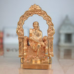 Handmade Bronze Sai Baba Idol with Prabhavali Peetam