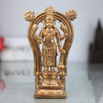 Handcrafted Bronze Vishnu Idol with Prabhavali