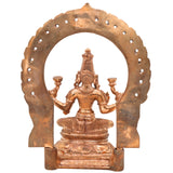 Handcrafted Bronze Mahalakshmi Idol | Panchaloha Goddess Maha Lakshmi Kamala Devi Statue for Pooja, Temple, Home Decor & Diwali Gift, Gold, 7.5 Inch, 1 Piece