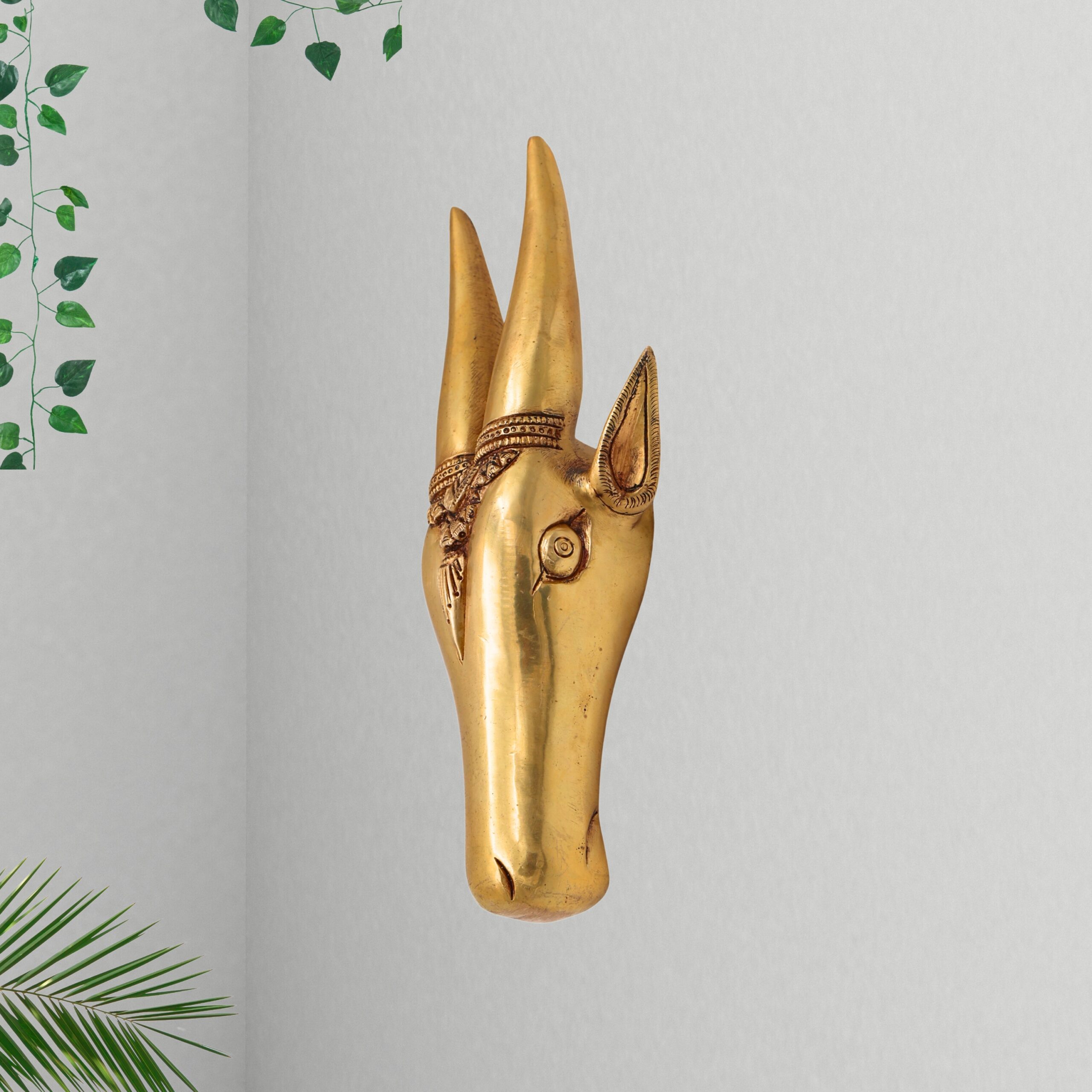 Brass Bull Face Wall Hanging