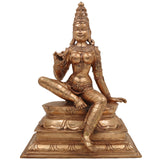 Handcrafted Bronze Parvati Idol | Panchaloha Uma Gauri Durga Devi Murti for Pooja, Temple & Home Decor,Gold, 13 Inch, 1 Piece