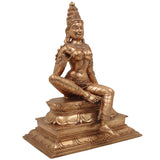 Handcrafted Bronze Parvati Idol | Panchaloha Uma Gauri Durga Devi Murti for Pooja, Temple & Home Decor,Gold, 13 Inch, 1 Piece