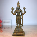 Handmade Panchaloha Bronze Vishnu Idol