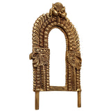 Bhunes Brass Prabhavali Arch Frame With Kirthimukha Thiruvachi, Wall Hanging Prabhawali For Deity, Temple Backdrop | Prabhaval For Home Mandir Decor, Gold, 10 Inch, 1 Piece