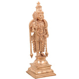 Handmade Bronze Murugan Idol | Panchaloha Subramanya Skanda Kartikeya Sculpture for Temple & Home Decor,Gold, 11 Inch, 1 Piece